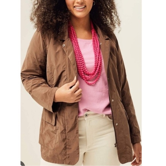 J. Jill Jackets & Blazers - JJILL MOCHA NYLON ZIP COLLAR JACKET!!! Adorable!! Versatile!! XL